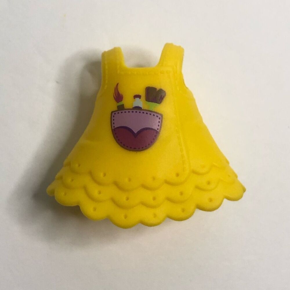 yellow rubber doll dress paint brushes‎ artist doll action figure replacement